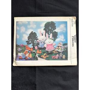 Vintage 70s Vogue Pattern 1613 Easter Toys Bunny Eggs Basket Sew Craft FF UNCUT